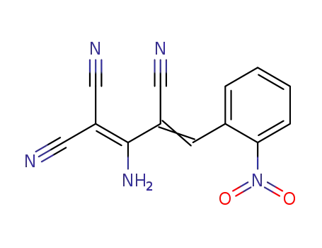2-Nitro-α-(1-amino-2,2-dicyan-vinyl)-zimtsaeurenitril
