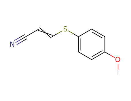 Molecular Structure of 151922-75-7 ((E)-3-(4-Methoxy-phenylsulfanyl)-acrylonitrile)