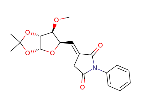 5-((<i>E</i>)-2,5-dioxo-1-phenyl-pyrrolidin-3-ylidene)-<i>O</i><sup>1</sup>,<i>O</i><sup>2</sup>-isopropylidene-<i>O</i><sup>3</sup>-methyl-α-<i>D</i>-5-deoxy-xylofuranose
