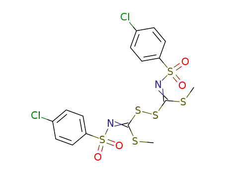 N.N'-Bis-<4-chlor-benzolsulfonyl>-S.S'-dimethyl-isothiuramdisulfid