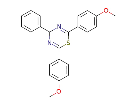 Molecular Structure of 56472-12-9 (4H-1,3,5-Thiadiazine, 2,6-bis(4-methoxyphenyl)-4-phenyl-)