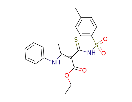 2-(1-anilino-ethylidene)-<i>N</i>-(toluene-4-sulfonyl)-3-thio-malonamic acid ethyl ester