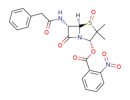 <i>N</i>-[(5<i>R</i>)-3,3-dimethyl-2<i>c</i>-(2-nitro-benzoyloxy)-4<i>t</i>,7-dioxo-(5<i>r</i><i>H</i>)-4λ<sup>4</sup>-thia-1-aza-bicyclo[3.2.0]hept-6<i>c</i>-yl]-2-phenyl-acetamide