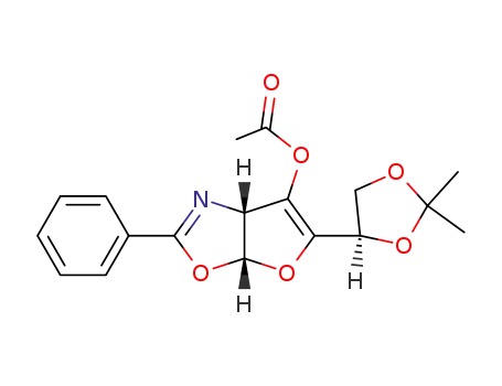 (3a<i>R</i>)-6-acetoxy-5-((<i>R</i>)-2,2-dimethyl-[1,3]dioxolan-4-yl)-2-phenyl-(3a<i>r</i>,6a<i>c</i>)-3a,6a-dihydro-furo[3,2-<i>d</i>]oxazole