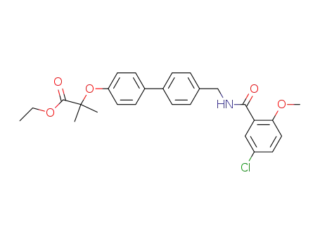 2-{4'-[(5-Chloro-2-methoxy-benzoylamino)-methyl]-biphenyl-4-yloxy}-2-methyl-propionic acid ethyl ester