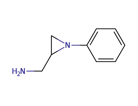 Molecular Structure of 51338-46-6 (<i>C</i>-(1-phenyl-aziridin-2-yl)-methylamine)
