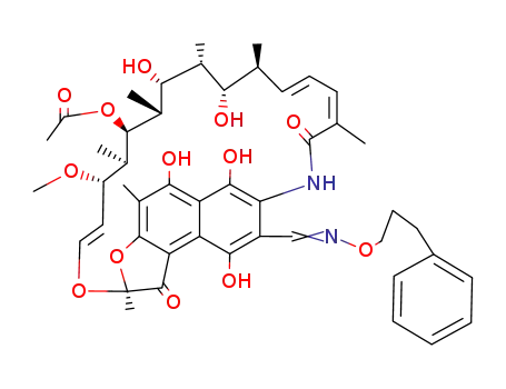 Molecular Structure of 38128-87-9 (3-[[(3-Phenylpropoxy)imino]methyl]rifamycin)