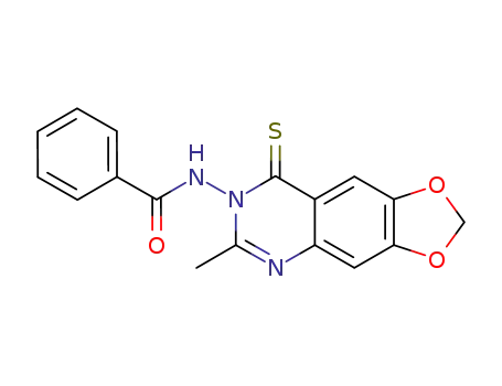 7-benzoylamino-6-methyl-7<i>H</i>-[1,3]dioxolo[4,5-<i>g</i>]quinazoline-8-thione