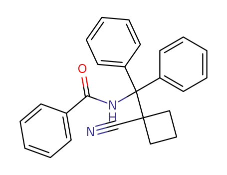 Molecular Structure of 35027-21-5 (N-[(1-Cyano-cyclobutyl)-diphenyl-methyl]-benzamide)