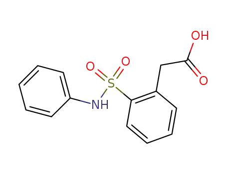 Molecular Structure of 27350-07-8 ((2-phenylsulfamoyl-phenyl)-acetic acid)