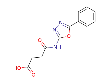 Molecular Structure of 7658-91-5 (<i>N</i>-(5-phenyl-[1,3,4]oxadiazol-2-yl)-succinamic acid)