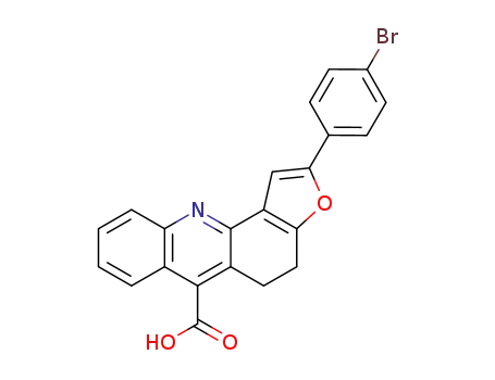 Molecular Structure of 37537-53-4 (2-(4-bromo-phenyl)-4,5-dihydro-furo[2,3-<i>c</i>]acridine-6-carboxylic acid)