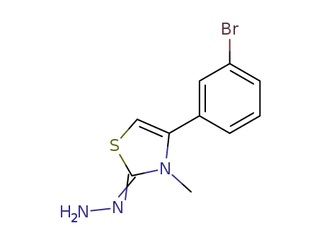 Molecular Structure of 21817-91-4 (2(3H)-Thiazolone, 4-(3-bromophenyl)-3-methyl-, hydrazone)