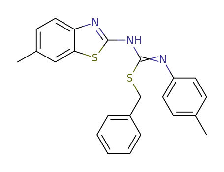 2-benzyl-1-(6-methyl-benzothiazol-2-yl)-3-<i>p</i>-tolyl-isothiourea