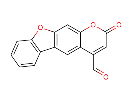 Molecular Structure of 872595-54-5 (2H-Benzofuro[3,2-g]-1-benzopyran-4-carboxaldehyde, 2-oxo-)