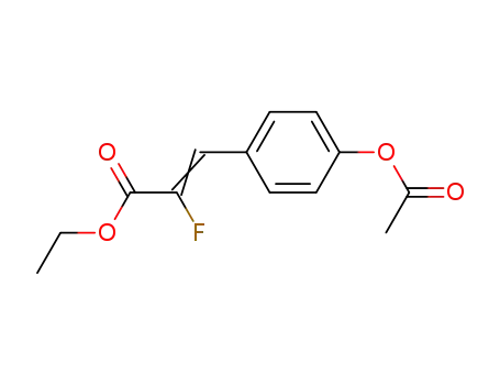 Molecular Structure of 18238-95-4 (4-Acetoxy-α-fluor-zimtsaeure-ethylester)