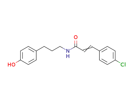 Molecular Structure of 63294-03-1 (2-Propenamide, 3-(4-chlorophenyl)-N-[3-(4-hydroxyphenyl)propyl]-)