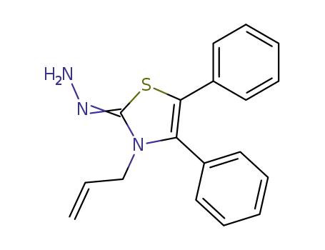 Molecular Structure of 64071-37-0 (2(3H)-Thiazolone, 4,5-diphenyl-3-(2-propenyl)-, hydrazone)