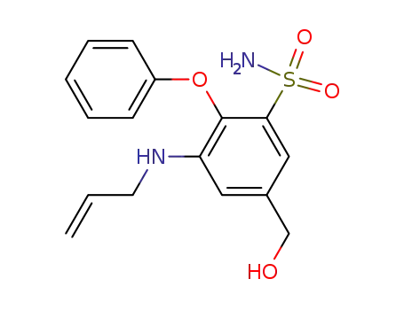 Molecular Structure of 62273-31-8 (Benzenesulfonamide,
5-(hydroxymethyl)-2-phenoxy-3-(2-propenylamino)-)