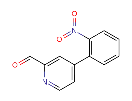 Molecular Structure of 55218-77-4 (2-Pyridinecarboxaldehyde, 4-(2-nitrophenyl)-)