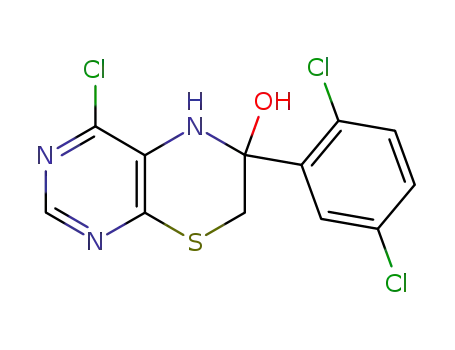 4-chloro-6-(2,5-dichloro-phenyl)-6,7-dihydro-5<i>H</i>-pyrimido[4,5-<i>b</i>][1,4]thiazin-6-ol