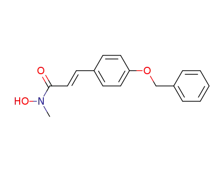Molecular Structure of 106328-16-9 (2-Propenamide, N-hydroxy-N-methyl-3-[4-(phenylmethoxy)phenyl]-)