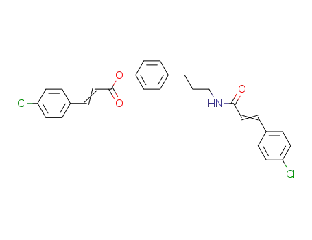 Molecular Structure of 63294-02-0 (2-Propenoic acid, 3-(4-chlorophenyl)-,
4-[3-[[3-(4-chlorophenyl)-1-oxo-2-propenyl]amino]propyl]phenyl ester)