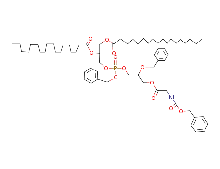 Molecular Structure of 20441-83-2 (Benzyl-(β,γ-distearoyl-glycerin)-(β-benzyl-γ-N-benzyloxycarbonyl-glycyl-glycerin)-phosphat)