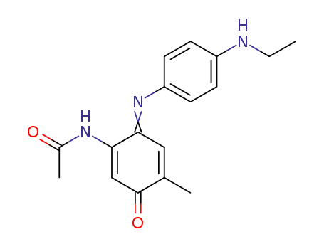 N-{6-[(Z)-4-Ethylamino-phenylimino]-4-methyl-3-oxo-cyclohexa-1,4-dienyl}-acetamide