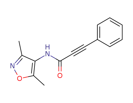 Molecular Structure of 37469-33-3 (phenylpropynoic acid 3,5-dimethyl-isoxazol-4-ylamide)