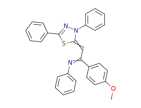 <i>N</i>-[2-(3,5-diphenyl-3<i>H</i>-[1,3,4]thiadiazol-2-ylidene)-1-(4-methoxy-phenyl)-ethylidene]-aniline