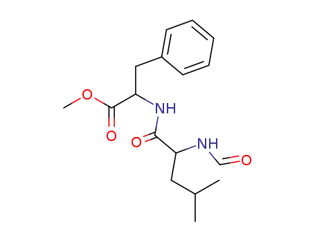 Molecular Structure of 24692-80-6 (L-Phenylalanine, N-(N-formyl-L-leucyl)-, methyl ester)