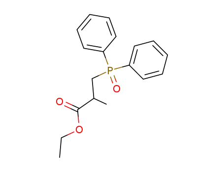 Molecular Structure of 30336-82-4 (Ethyl-β-diphenylphosphinyl-α-methylpropionat)
