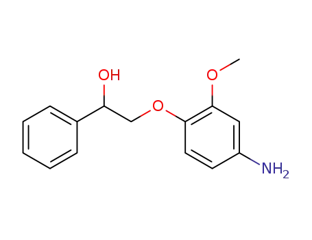 Molecular Structure of 15382-88-4 (2-(4-amino-2-methoxyphenoxy)-1-phenylethanol)