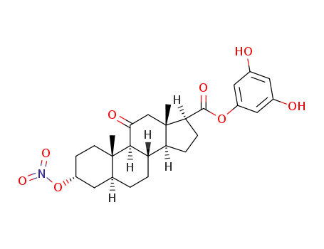 (3R,5S,8S,9S,10S,13S,14S,17S)-10,13-Dimethyl-3-nitrooxy-11-oxo-hexadecahydro-cyclopenta[a]phenanthrene-17-carboxylic acid 3,5-dihydroxy-phenyl ester
