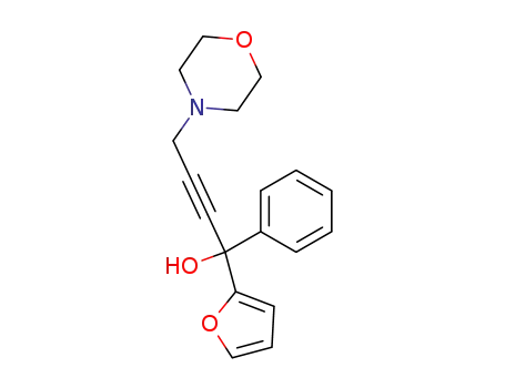 Molecular Structure of 968-68-3 (1-furan-2-yl-4-morpholin-4-yl-1-phenyl-but-2-yn-1-ol)