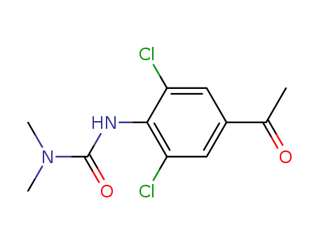 Molecular Structure of 60677-46-5 (3,5-Dichlor-4-N,N-dimethylcarbamoylaminoacetophenon)