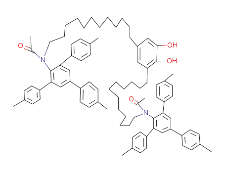 3,5-Bis-<12-(N-acetyl-2,4,6-tri-p-tolyl-anilino)-dodecyl>-brenzcatechin