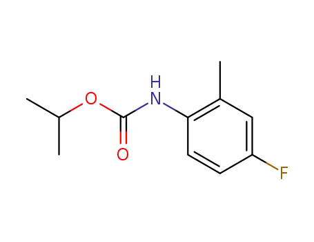 Molecular Structure of 1815-63-0 (propan-2-yl N-(4-fluoro-2-methyl-phenyl)carbamate)