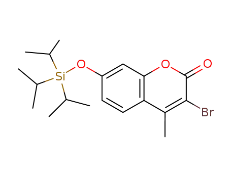 2H-1-Benzopyran-2-one,
3-bromo-4-methyl-7-[[tris(1-methylethyl)silyl]oxy]-