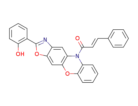 Molecular Structure of 65075-59-4 (5H-Oxazolo[4,5-b]phenoxazine,
2-(2-hydroxyphenyl)-5-(1-oxo-3-phenyl-2-propenyl)-)