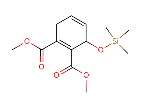 Molecular Structure of 67609-49-8 (1,4-Cyclohexadiene-1,2-dicarboxylic acid, 3-[(trimethylsilyl)oxy]-,
dimethyl ester)