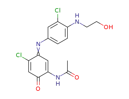 N-{4-Chloro-3-[(Z)-3-chloro-4-(2-hydroxy-ethylamino)-phenylimino]-6-oxo-cyclohexa-1,4-dienyl}-acetamide