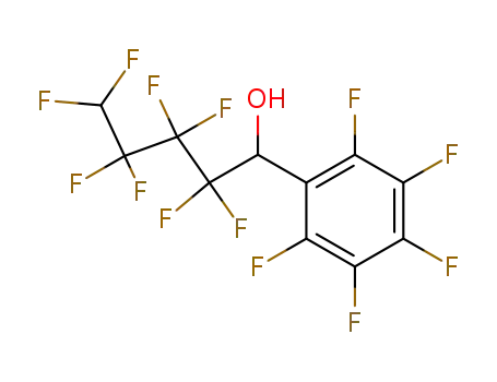 Molecular Structure of 54245-63-5 (2,2,3,3,4,4,5,5-Octafluoro-1-pentafluorophenyl-pentan-1-ol)