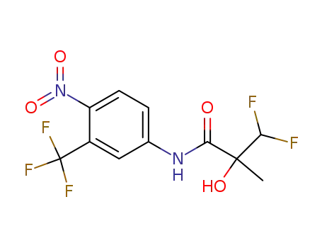 Molecular Structure of 72114-97-7 (Propanamide, 3,3-difluoro-2-hydroxy-2-methyl-N-[4-nitro-3-(trifluoromethyl)phenyl]-)