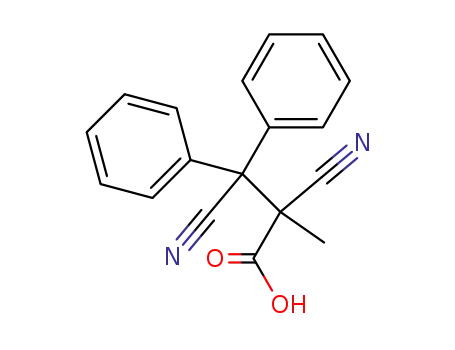 (+/-)-2,3-Dicyan-2-methyl-3,3-diphenyl-propionsaeure