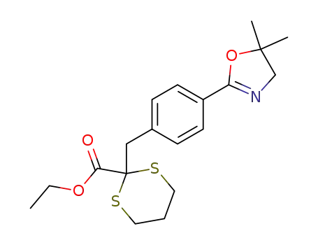 2-[4-(5,5-dimethyl-4,5-dihydro-oxazol-2-yl)-benzyl]-[1,3]dithiane-2-carboxylic acid ethyl ester