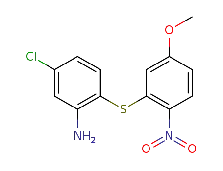 Molecular Structure of 17800-17-8 (2-Amino-4-chlor-5'-methoxy-2'-nitro-diphenylsulfid)