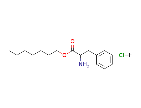 Molecular Structure of 87253-04-1 (heptyl (2S)-2-amino-3-phenyl-propanoate hydrochloride)