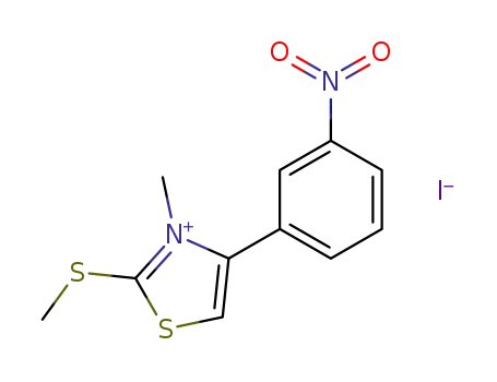 3-methyl-2-methylsulfanyl-4-(3-nitro-phenyl)-thiazolium; iodide
